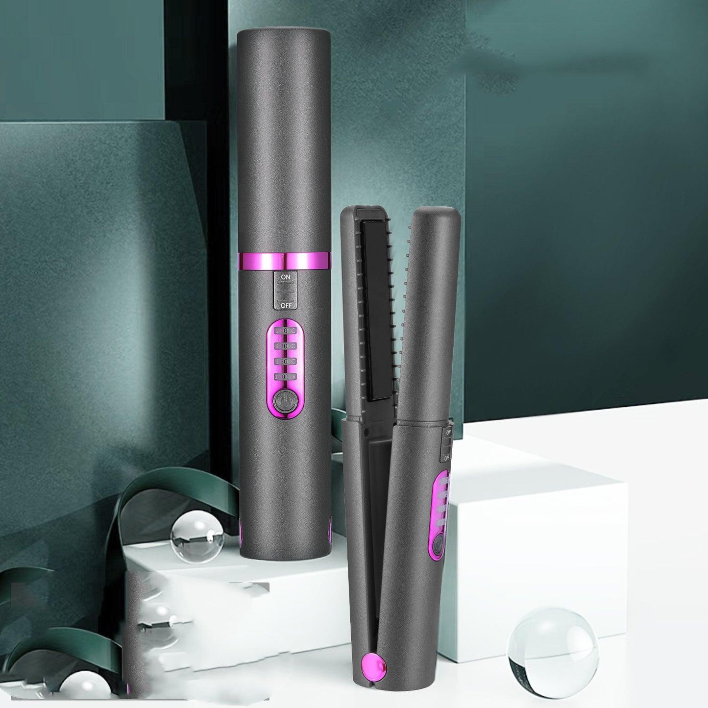 Portable Wireless Rechargeable Hair Straightener