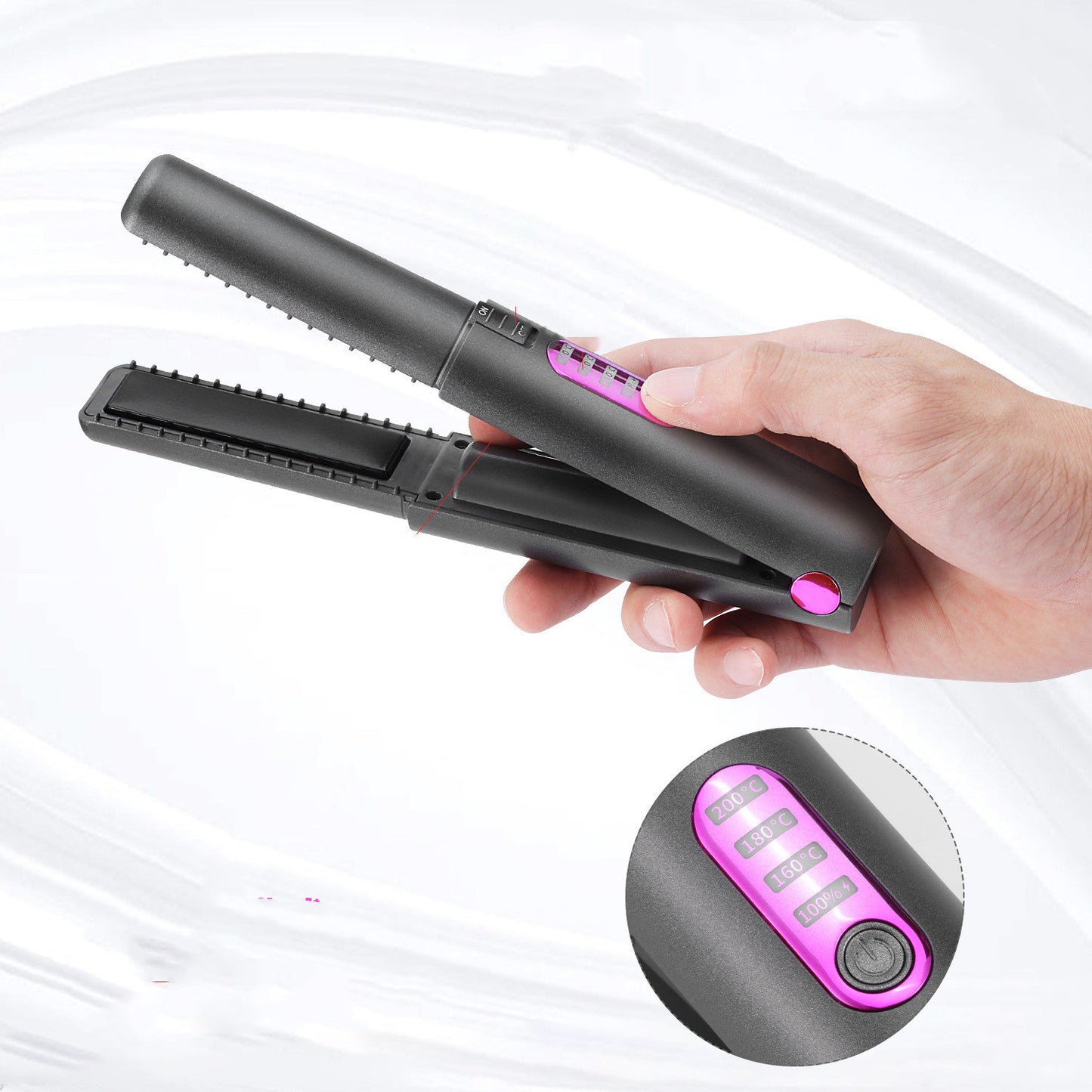 Portable Wireless Rechargeable Hair Straightener